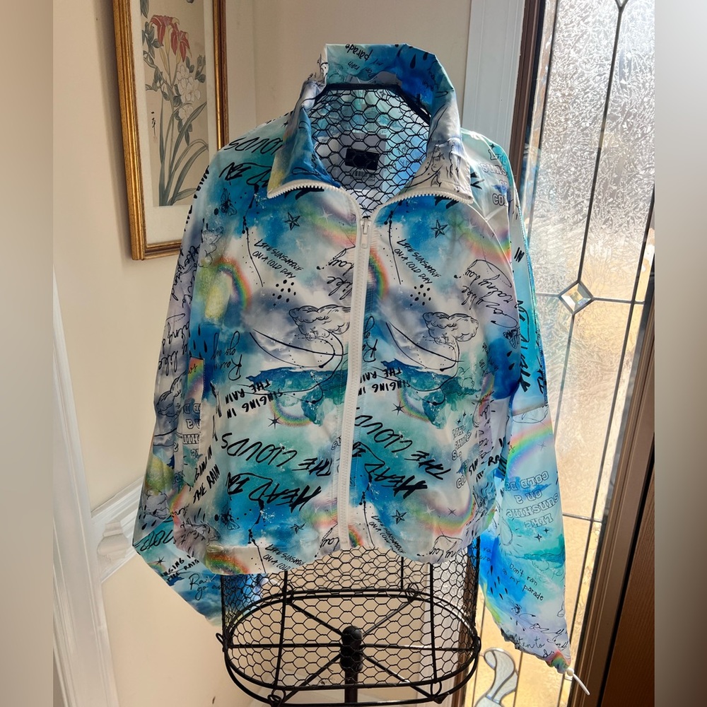 NWT Adika Prisma Graphic Windbreaker Jacket